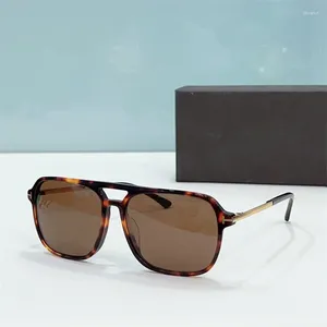 Güneş gözlüğü lüks tasarımcı 0910 titanyum kare erkek kadın güneş gözlükleri kadın