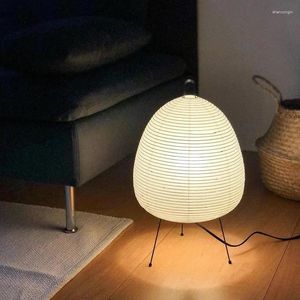 مصابيح طاولة أرز ورقة مصباح LED LED غرفة المعيشة غرفة نوم دراسة بجانب السرير