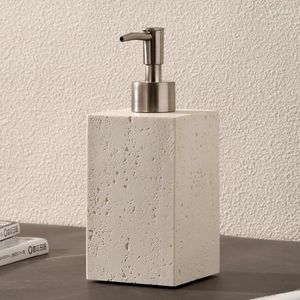 Liquid Soap Dispenser Sandstone Bathroom Accessories Huangdongshi Decorative Lotion Bottle Shampoo Storage Tray