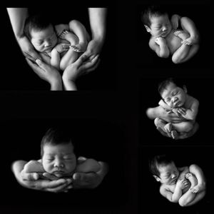 Acessórios 150*150 cm de fotografia de bebê preto cenário de fotos infantil foto de fundo de fundo de tecido de pano de photo de photo de estúdio