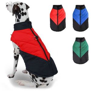 Roupas de cachorro grandes roupas de cachorro para cães médios pequenos gato inverno quente jaqueta de colete francês cachorro labrador ao ar livre casaco de estimação à prova de vento d240426