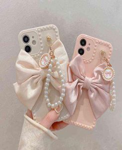 Телефон для iPhone 13 Cover Pearl Bracelet Bow для iPhone 12 11 13 Pro Max Mini X XR XS Max 6 S 7 8 Plus Soft Phone Case W2207777949