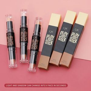 Double-head Highlighter Face Foundation Concealer Pen Long Lasting Dark Circles Corrector Contour Concealers Stick Cosmetic 240412