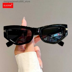 Sunglasses Womens Cat Eye Sunglasses 2024 Luxury Brand Designer Retro Irregular Frame Gradient Glasses UV400 Sunshade Womens Sunglasses Q240425