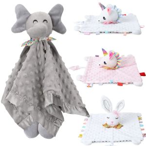 Produto Elephant Loveys for Babies Greito de segurança suave bebê Snuggle Toy Toy Bobeting Animal Baby Registro Pesquise Presentes de menino