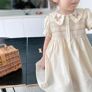 17Y Children Clothing Girls Summer Dress Casual Fashion Childrens Princess Baby Flower Kids Dresses Clothes 240426