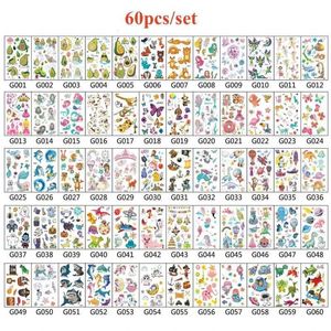 Tattoo Transfer 60Sheets Cute Small Temporary Tattoos for Kids Girls Boys Tiny Animals Mermaid Unicorn Cartoon Fake Tattoo Sticker Face Hands 240426