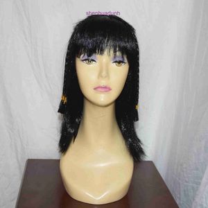 Halloween wig costume Egyptian pharaoh king prince performance Cleopatra prop