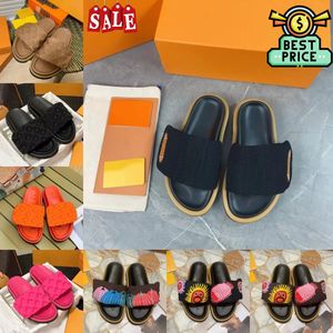 New Designer Sliders Slippers Women Men Pool Pillow Slides Fashion Classic Prints Flat Comfort Mules Summer Sandals Black beach brown sandals with box