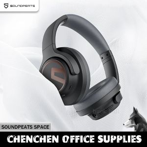 Hörlurar Soundpeats Space Wireless Bluetooth hörlurar Aktiv brusreducering 123H Batterilivslängd Subwoofer Headsets HD HIFI -spelörlurar