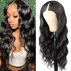 Wigs Brazilian Body Wave V/U Part Wig Human Hair 1430 inch No Leave Out Straight Glueless Human Hair Wigs For Women Cheap On Sale