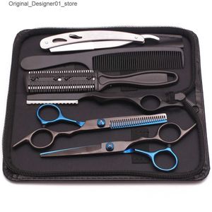 Hair Scissors Cabelo Clipper 6 japonês Aço inoxidável Clipper fino Clipper pente de pente de pente Adicionar bolsa Q240426 Q240426