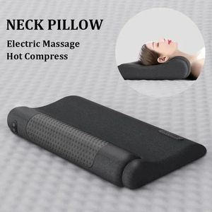 Health Sleep Electric Heating Neck Massage Pillow Improve Vibration Cervical Spine Cushion Relaxation Every Night 240416