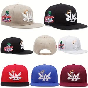 Softball 2024 Nuova lettere Ala Wing Coconut Tree RACKODODODINGY RAP Street Rap Hip Hop Baseball Cappello per uomini e donne