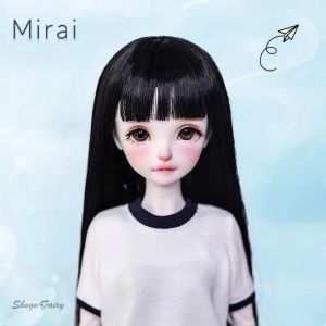 Dolls Shuga Fairy Mirai 1/5 BJD Doll Ruoguan Body Body Black Hair Swimmer Girl Facial Facial of Juvenile Sense Resin Joint Doll