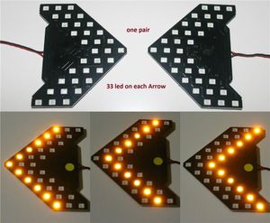 2PCSLOT 33 SMD Sekventiella LED -lampor Pilar Lampindikator Safe LED Paneler Bil Sidspegel Turn Signal 33 LED4871684