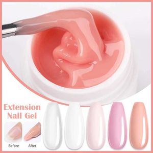 Smalto per chiodo gelf estensione gel per unghie nudo bianco trasparente per estensioni di dito francese semifullo permanente estensione gel nail art strumento Y240425