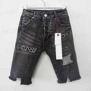 Mens korta designer jeans lila jeans korta raka hål avslappnad sommarnatt klubb blå kvinnor shorts stil lyxlapp samma stil lila märke jeans 778