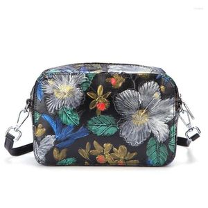 Bola Yourseason Ladies 2024 Vintage Womens Small ombro Crossbody Mensageiro Mensageiro Nacional Painteado de Mão Bolsas