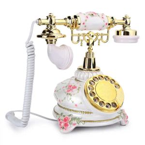 Acessórios girarem o telefone fixo do telefone fixo Dial Telefones antigos Telefone líquido para escritório Home Hotel Europe Style