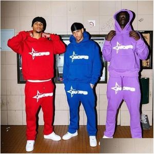 Mens Tracksuits Tracksuit Selling Explosions NOFS Mönster Tryckt byxor Män Y2K Punk Harajuku Gothic Hiphop Wideleg Slim Pants Stre Dhqpp