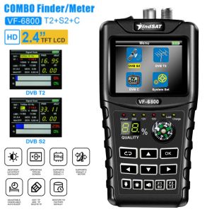 Finder VF6800 Digital Satellite Finder MeterサポートDVBT2/DVB S2/DVB CコンボSATファインダーメーターデジタルファインダー