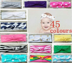 Girl Baby Weadwear Cotton Turban Hair Band Wrap Wrap ed Accessori a pois a pisolino a strisce morbida a striscia 10pcs 3434625