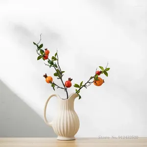 Vaser nordisk elegant blommor arrangemang dekoration keramisk vit vas kettle modellerar hem vardagsrum sovrum dekorativ konst