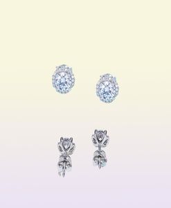 GEM's Ballet 925 Gioielli in moissanite in argento sterling 5,0 mm da 1,0 ctColor Orecchini a bobina di diamanti moissanite per donne Wedding9019964