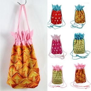 Drawstring Meyve Tasarımı Plaj omuz çantası çanta sırt çantası çanta depolama günlük gündelik mochila feminina #1