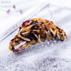 Hair Clips Barrettes Full Size Celluloid 12 cm Large Hair Claw Luxury Handmade French Design Fashion Tortoise Shell Accessories Women Hair Clip 240426