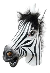 Fun Halloween Mask Realistic Latex Horse Head Interessante Party Maskerade Masken Silikon Gesicht Zebra Mask1919767