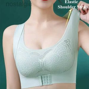 Maternity Intimates Plus Size Front Button Underwear Womens Non-Steel Ring Bra Sexy Fitted Top Gathering Sports Comfort Seamless Tank Top d240426