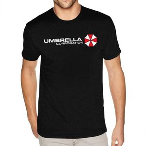 T-shirts masculina Sport Umbrella Corporation Mesmo estilo Top de camiseta impressa fez camisas de slives curtas de pescoço preto redondo preto camisetas respiráveis T240425