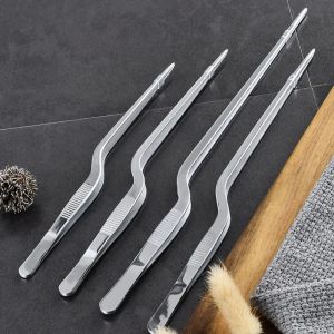 Accessories 3 Sizes Kitchen Tweezer BBQ Food Tweezer Clip Mini Chief Tongs Stainless Steel Portable for Picnic Meat Barbecue Cooking Tool