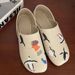 Designer Sandália Mulheres de couro Flipers Sunfujita Comforços Mocassins Quare Toe Toe Pink Color Summer Summer Beach Shoes EU35-40 555