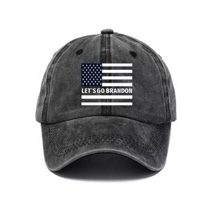 Caps Hats Lets Go Brandon Ball Hat Anti Biden Funny Humor Baseball Cap Snapbacks Us Flag Star Stripes FJB Print Denim Trump 2024 Polit Otdmb