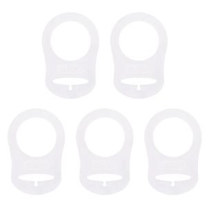 Аксессуары 5pcs Multi Colors Silicone Baby Dumy Pacifier Doperder Adapter Rings Adapter Button Baby Mam