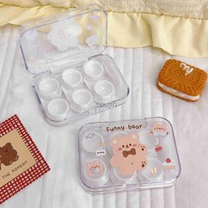 Contact Lens Accessories 3 Pairs Case Eye Box Women Travel Lenses Soak Container for Beauty Pupil d240426