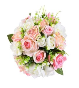 Hochqualitätsromantische Hochzeitsblumen eleganter Rosenbrautstrauß Hochzeitsstrauß für Brautjungfern Ramos de Novia 20186039271