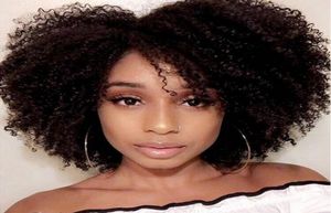 Afro Short Bob Kinky Curly Full Wig Brazilian Hair African Ameri Simulation Human Hair Afro Curly Wig For Lady91603919733674
