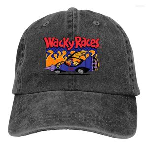 Top Caps Yaz Kapağı Güneş Visor Vintage Film Hip Hop Muttley Wacky Races Kovboy Şapka Tepeli Şapkalar