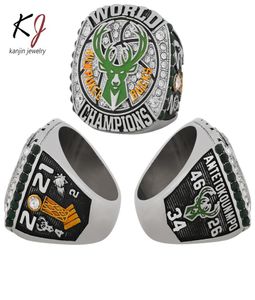 Fani039Collection 2021 S The Bucks Wolrd Champions Team Mistrzostwa Koszykówki Pierścień Sport Poughing Fan Promocja Wholesal9208159