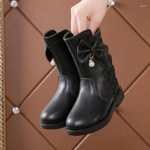 Botas hobibear bottes femme 2024 Sapatos de inverno crianças garotas de outono garotos de moda grande estudante selvagem