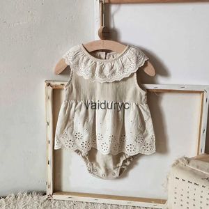 Rompers Summer Baby Bodysuit Noworodka Girls Ubrania Haftowa dziewczyna One Piece H240506