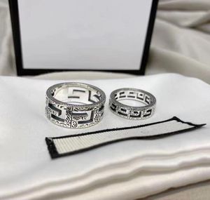 2022ファッションリングヴィンテージファールウォールパターンデザイナートレンディ925女性結婚指輪のための銀色のリング男性ジュエリーなしボックス1481119