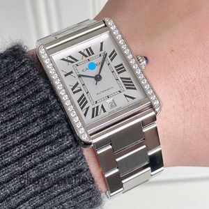 Dials Working Automatic Watches Carter Tank TANK Diamond Square Fully Mechanical Watch Mens W5200028