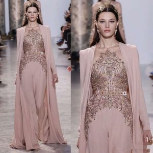 SAAB VENSOS MUNDOS LONGOS Mangas elie decote de jóia pura vestido de noite rosa vestido de chiffon de chiffon