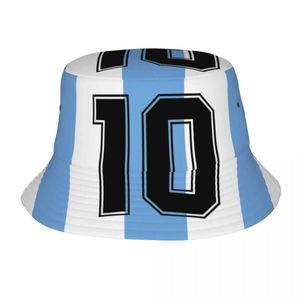 Wide Brim Hats Bucket Hats Argentina Number 10 Bucket Hat for Unisex Beach Football Floppy Hat Tren UV Protection for Fishing Fisherman Cs Boonie Hat J240425