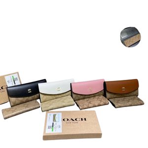 Bolsas de carteira longa de luxo para mulheres novas carteiras magras femininas de bolso multi-card saco de bolsa de crédito titular de cartão de crédito com caixa